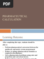 Pharmaceutical Calculation I - Pharmaceutical Calculation