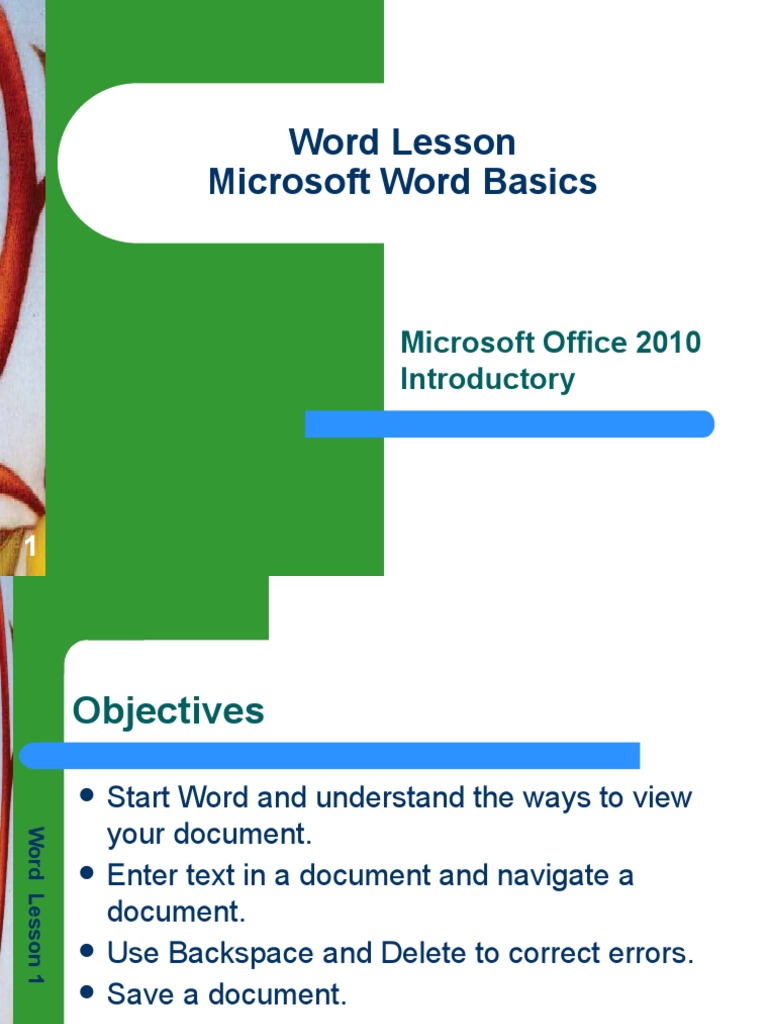 Microsoft Word Lesson 2 | PDF | Microsoft Office 2010 | Microsoft Office