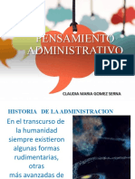 Presentacion de Pensamiento Administracion 2021 2