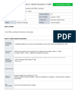 Sample Project Change Order Request Form