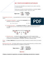 Suma y Resta de Números Naturales