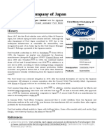Ford Motor Company of Japan: History