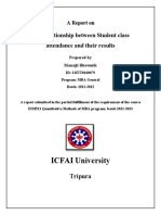 ICFAI University: The Relationship Between Student Class Attendance and Their Results