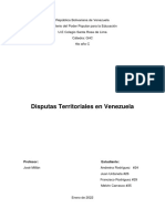 Ensayo Disputas Territoriales de Venezuela GHC, 4to C