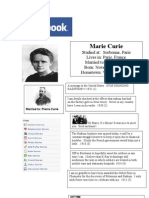 Marie Curie Facebook