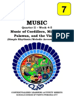 Music: Music of Cordillera, Mindoro, Palawan, and The Visayas