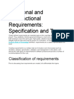 Functional and Nonfunctional Requirements Specification and Types
