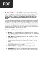 Kantha Stitches