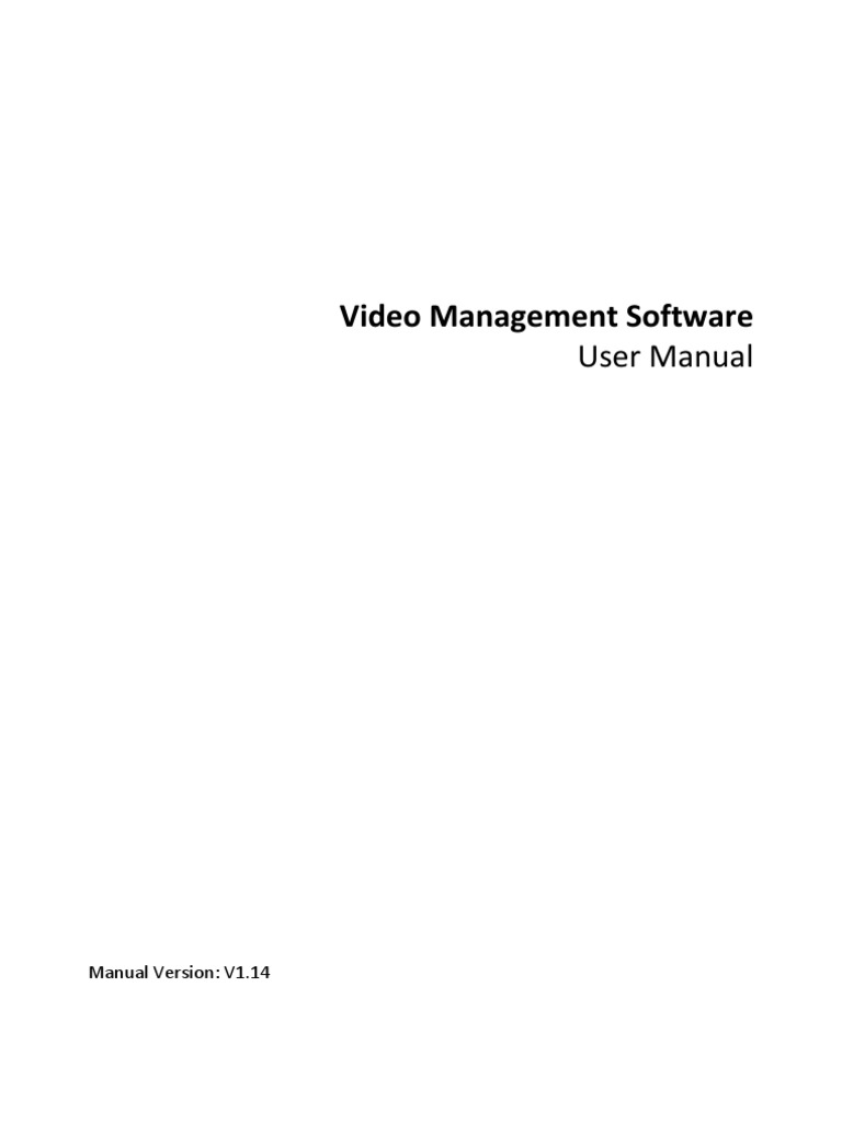 Video Management Software Manual | PDF | Windows 8 | 64 Bit Computing
