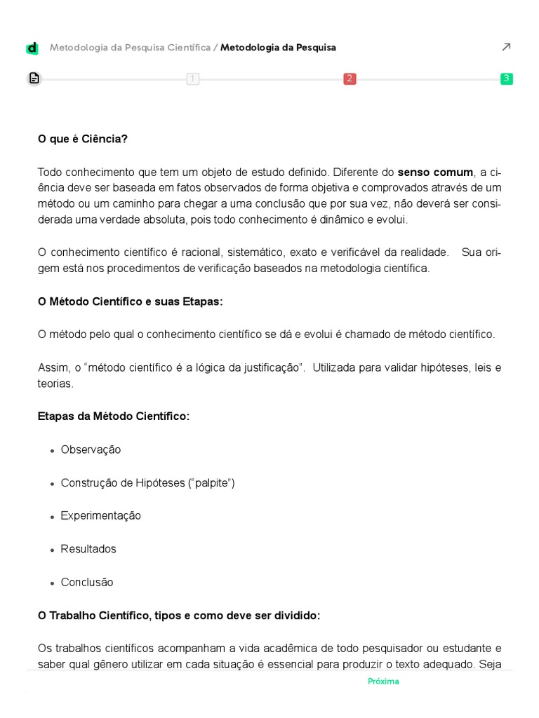 Metodologia da Pesquisa Científica | PDF | Método científico | Science