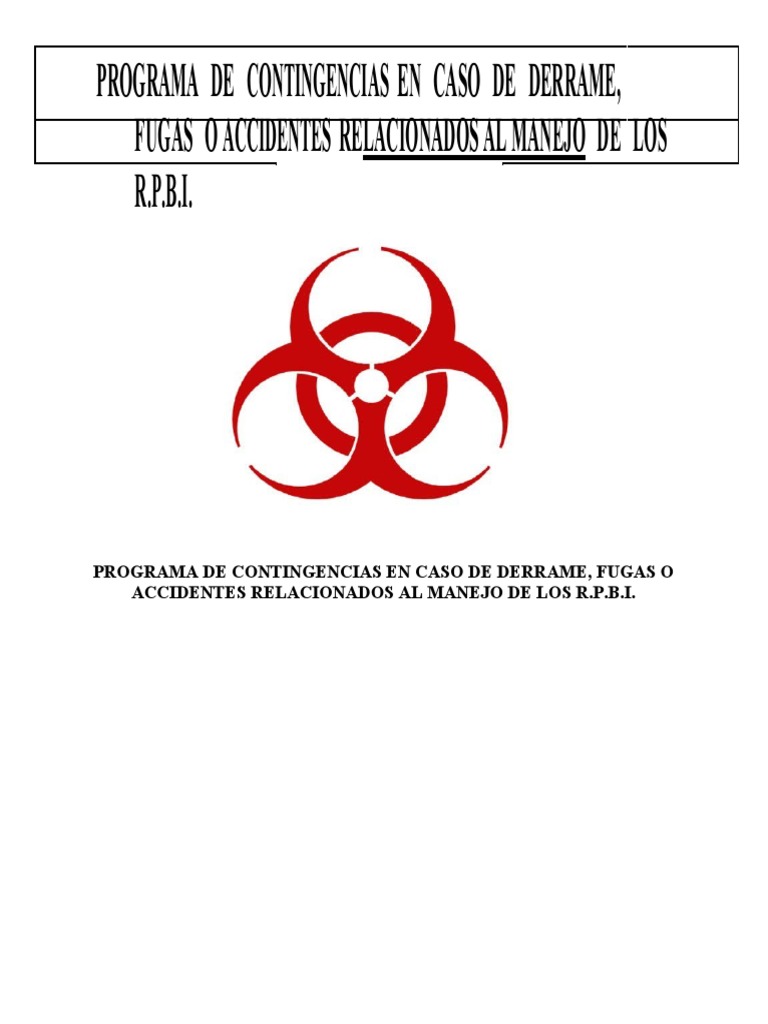 Bitacora de Plan de Contigencias Rpbi | PDF | Residuos | Agua