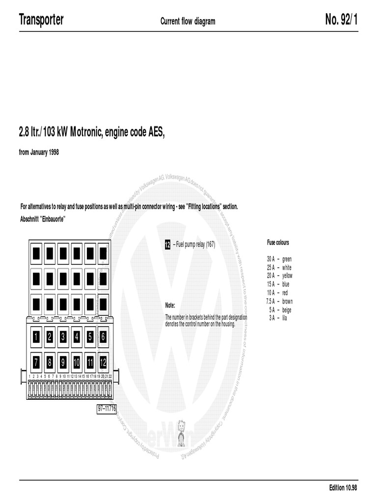 Manual VW Transporter 1996 | PDF | Vehicles | Vehicle Parts