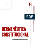 Dizer o Direito - HERMENÊUTICA CONSTITUCIONAL