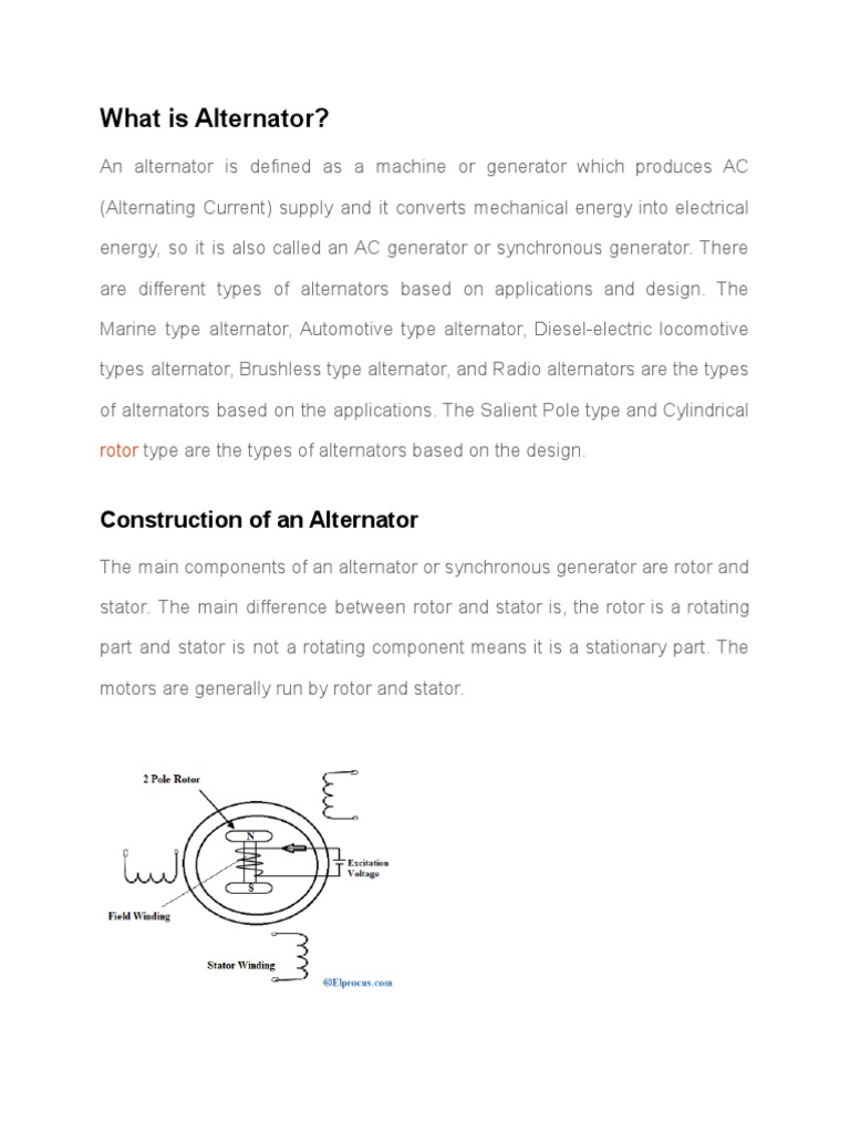 Salient and Non Salient Pole Generators | PDF | Electric Motor ...