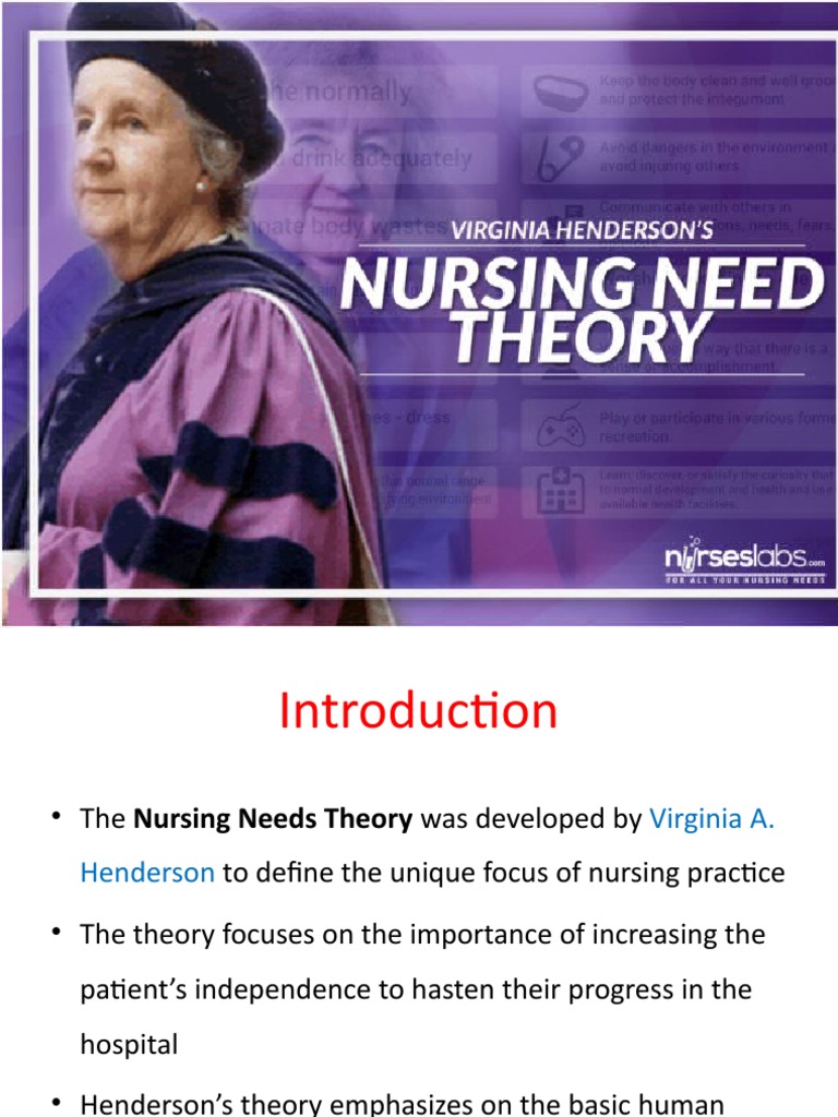 Application of Henderson's Nursing Needs Theory A Case Study PDF