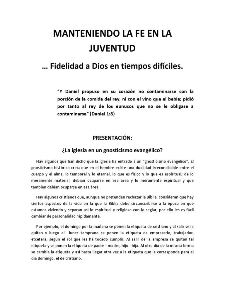 Manteniendo la fe en tiempos difíciles | PDF | Cristo (título) | Jesús