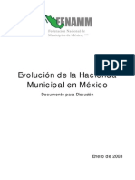 Evolucion de la Hacienda Municipal en México