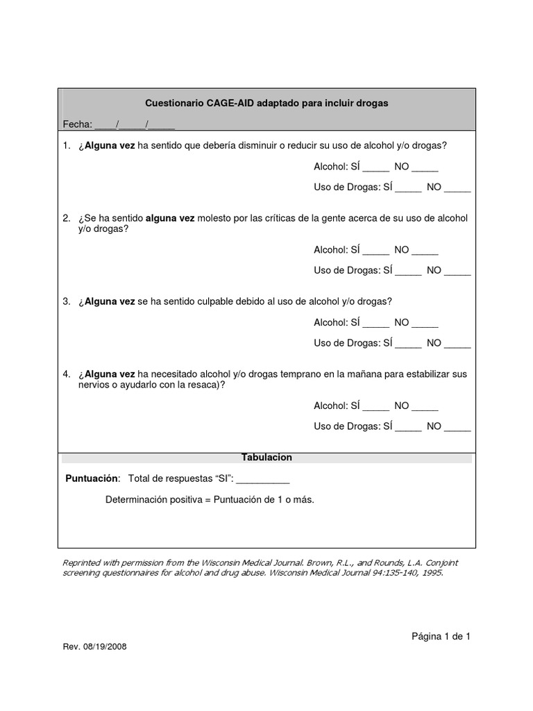 Cuestionario CAGE AID PDF