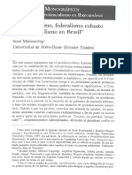 Multipartidismo, Federalismo Robusto Presidencialismo en Brasil