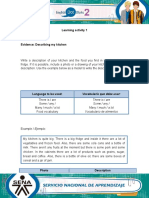 Learning Activity 1: Vocabulario Que Debe Usar