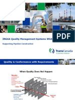 INGAA Quality Management Systems White Paper: Supporting Pipeline Construction