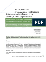 Los estudios de policía en Latinoamérica. Algunas limitaciones teóricas y metodológicas en su abordaje como objeto directo