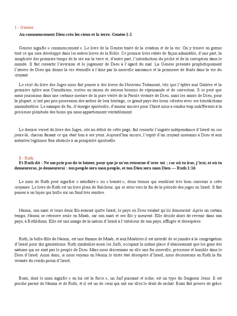 Résumé Bible | PDF | Livres des Rois | Livre de Job