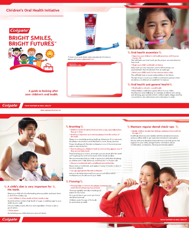 Tooth Defenders Parent Take Home Oral Care Brochure PDF
