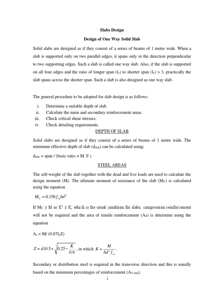 Slab Design and Reinforcement Guide | PDF | Beam (Structure) | Stress ...