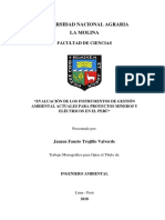 Evaluación de los IGA actuales para proyectos mineros y elétricos en el Perú