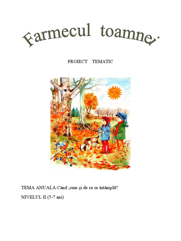 Proiect Tematic Farmecul Toamnei | PDF