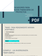 INDICADORES FINANCIEROS-EV. DE PROYECTOS