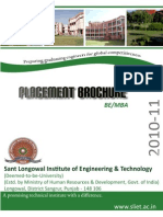 SLIET Placement Brochure 2010-11