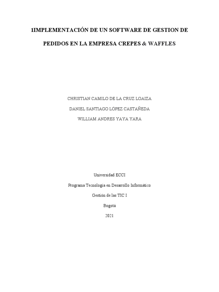 La Empresa Crepes & Waffles 12+1 PDF Red de computadoras La