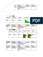 Calendario de possiveis datas de provas