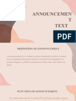 Announcement Text