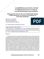 Cambio de Modalidad Presencial A Virtual Durante El Confinamiento Por Covid-19: Percepciones Del Alumnado Universitario