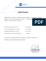 Certificado de mallas