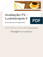 Avaliação P2 - Ludoterapia II 2