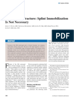 The Boxer's Fracture: Splint Immobilization Is Not Necessary