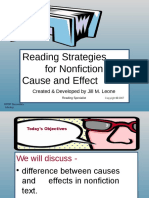 Reading Strategies For Nonfiction Cause and Effect: Created & Developed by Jill M. Leone