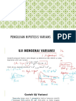 MENGUJI HIPOTESIS VARIANSI