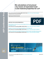 Fatigue Life Calculations of Structural Elements by Means of Equivalent Load Spectrum and Material Properties For LCF and HCF