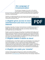 English Is The Language of International Communication: 2012 Swiss Study