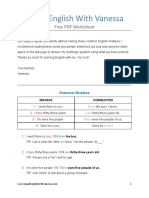 Speak English With Vanessa: Free PDF Worksheet