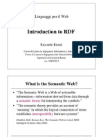 Introduction To RDF: Linguaggi Per Il Web