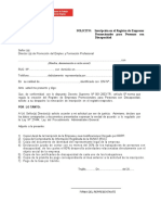 Solicitud para Personas Con Discapacidad 2019