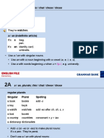 A / An, Plurals This / That / These / Those A / An, Plurals