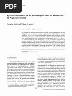 Spectral Properties of The Prototropic Forms of Fluorescein