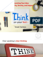 Think On Your Feet Presentation Skills - Tanadi Santoso